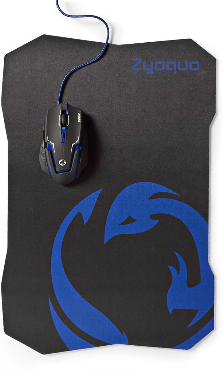 Gaming-set muis en muismat | Bedrade muis | 2400 dpi | 7 knoppen